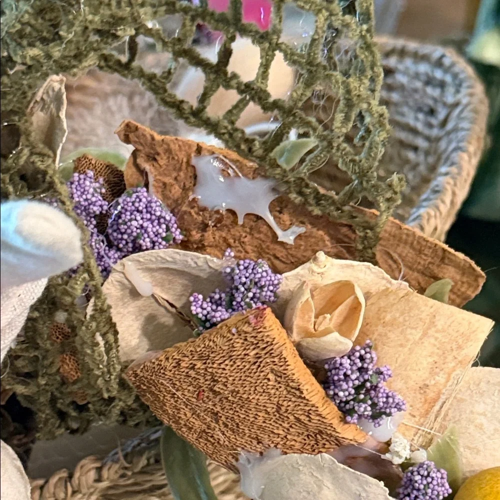 Charming Spring Bunny Wreath with Floral Accents